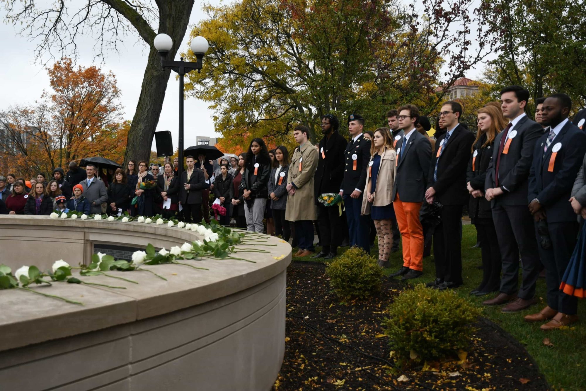 Rose-laying ceremony honors Pan Am 103 students